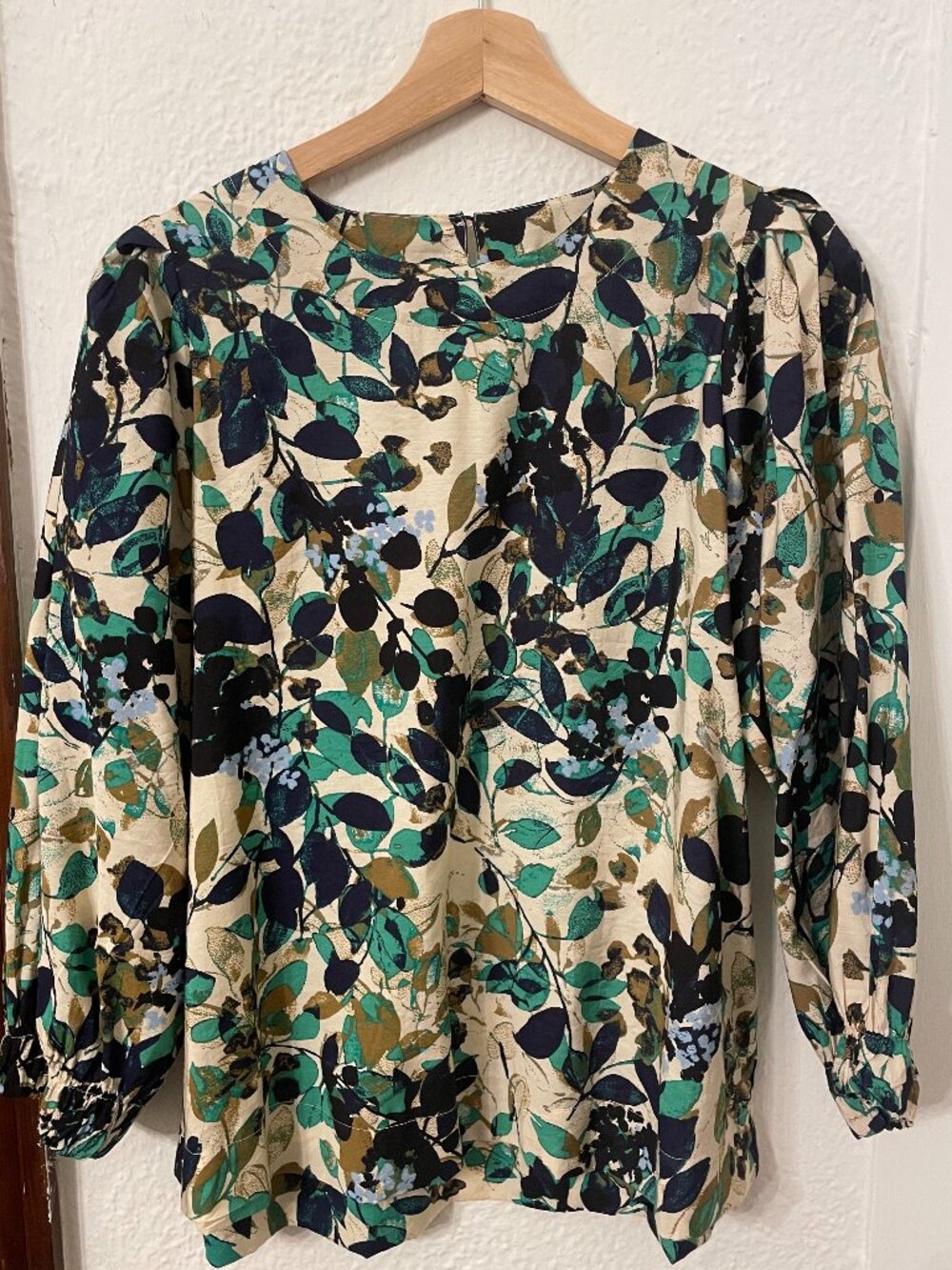 Masai Copenhagen Green Print Blouse, NWT, Cottagecore Coastal Grandma Lagenlook